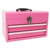 pink metal tool box