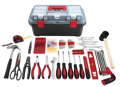 Red 170 Piece Household Tool Kit with New and Improved Tool Box 