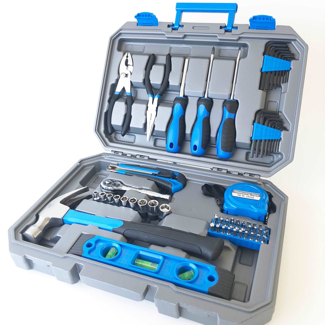 65 Piece Household and Mechanical Tool Set  all tools shown