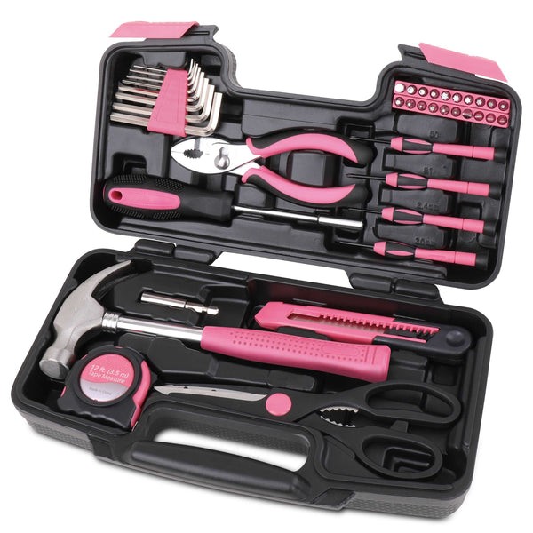 39 Piece General Tool Set Pink