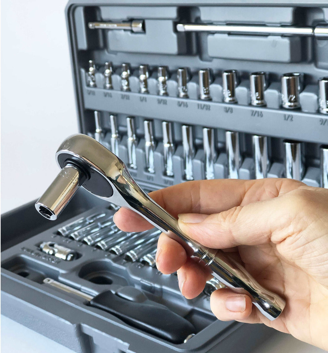 1/4 drive socket set, deep and regular sockets